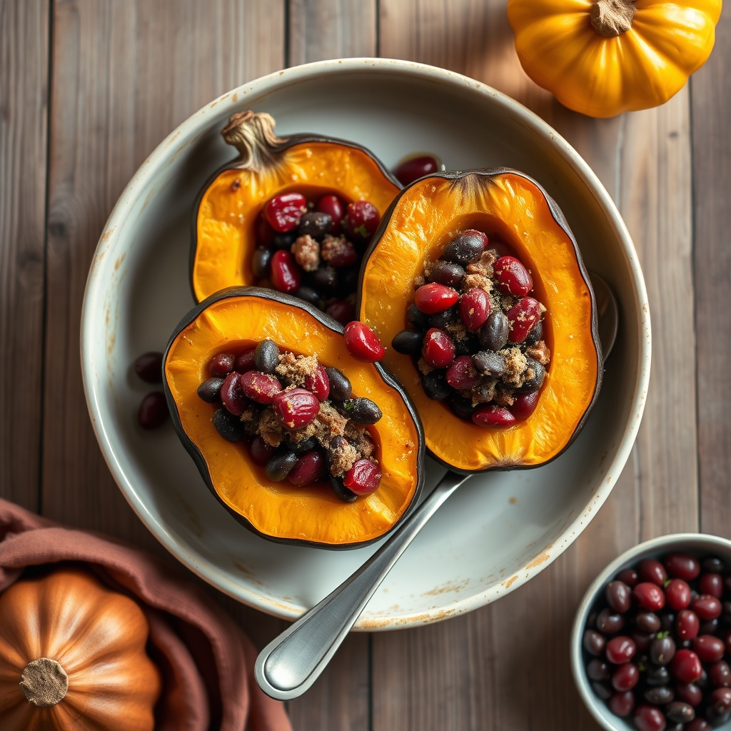 Acorn Squash With Cranberry Filling(Servings: 4)