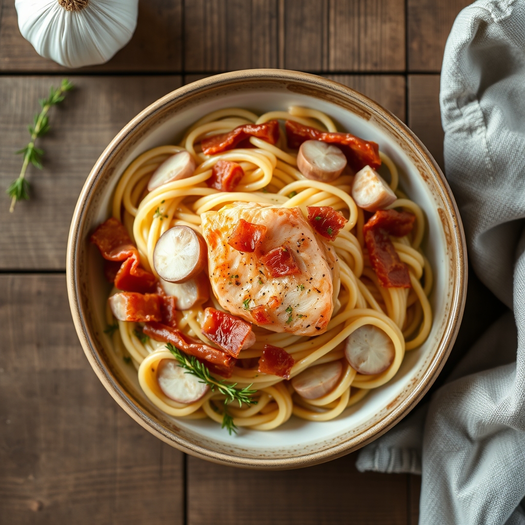 Alaska Canned Salmon Carbonara