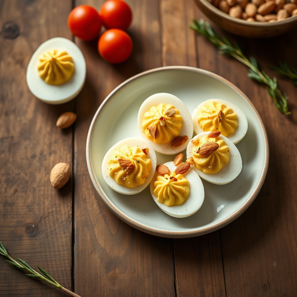 Almond-Deviled Eggs