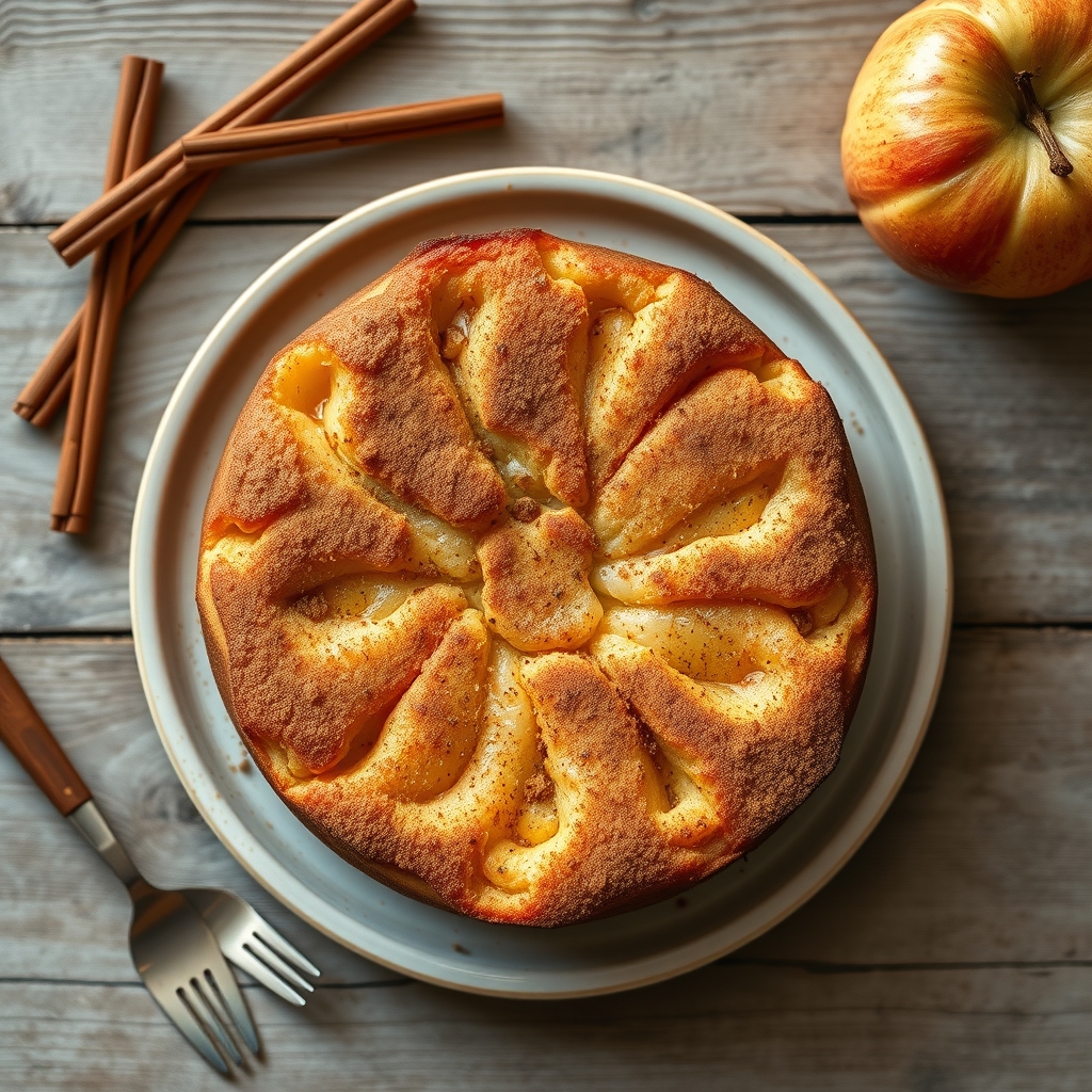 Apple Spice Custard Cake