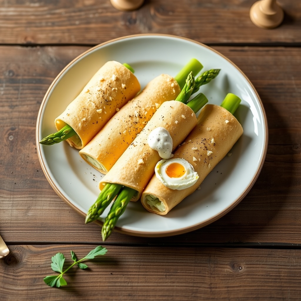 Asparagus Roll-Ups(Yields 4 Servings)