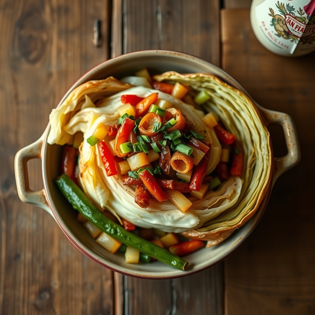 Baked Cajun Cabbage