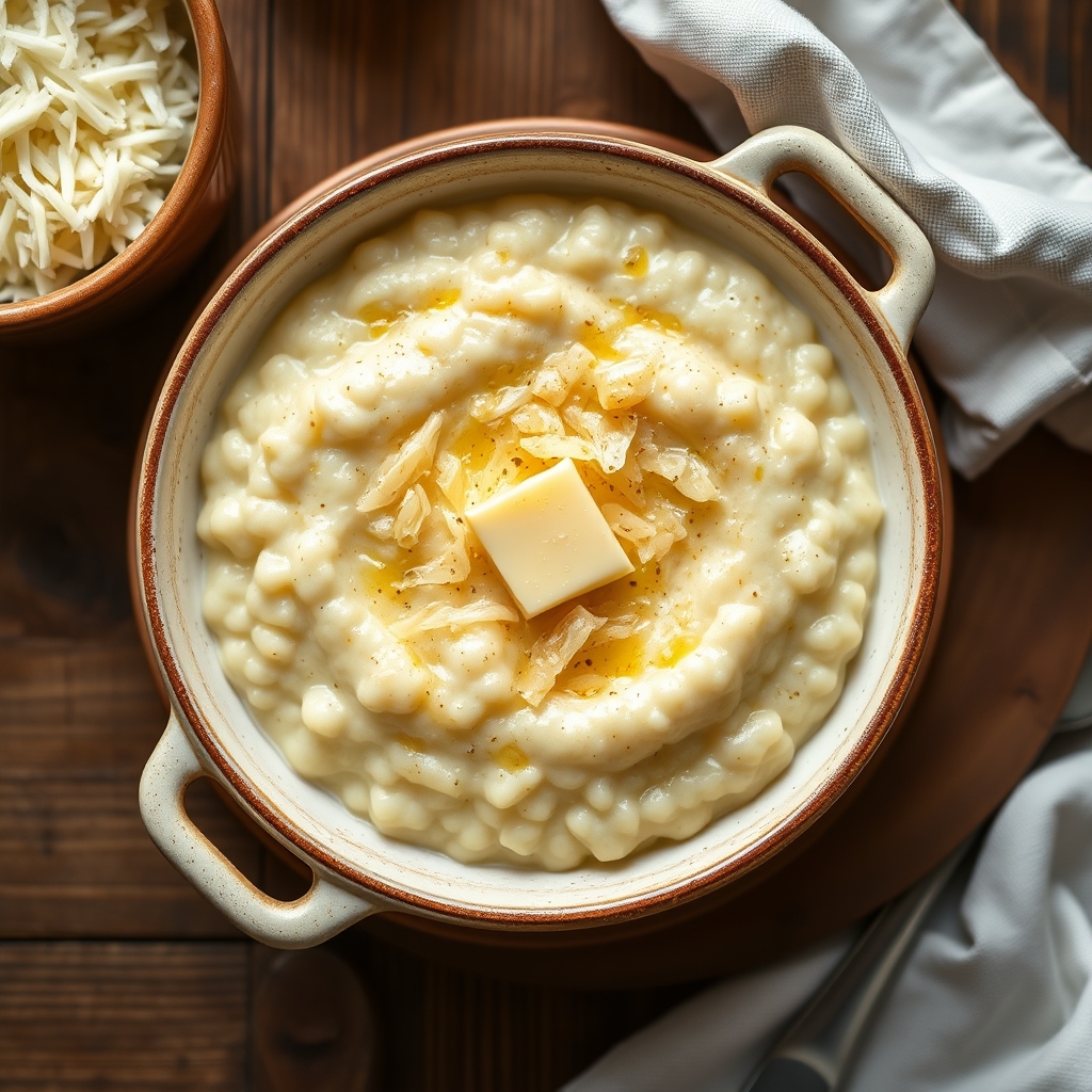 Baked Cheese Garlic Grits