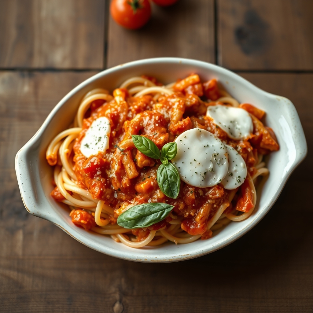 Baked Zita With Mozzarella