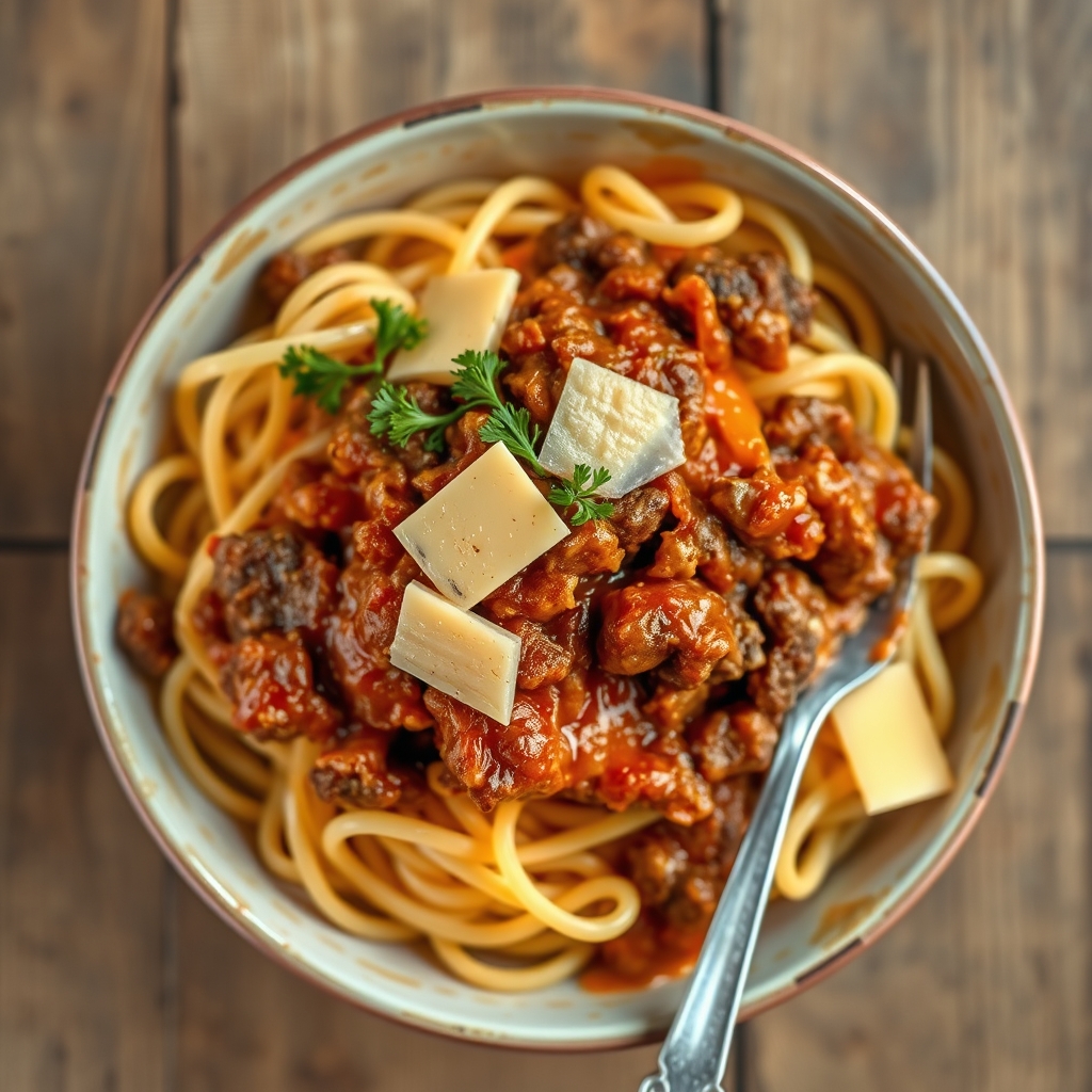 Barbecue Noodle Cheese Bake