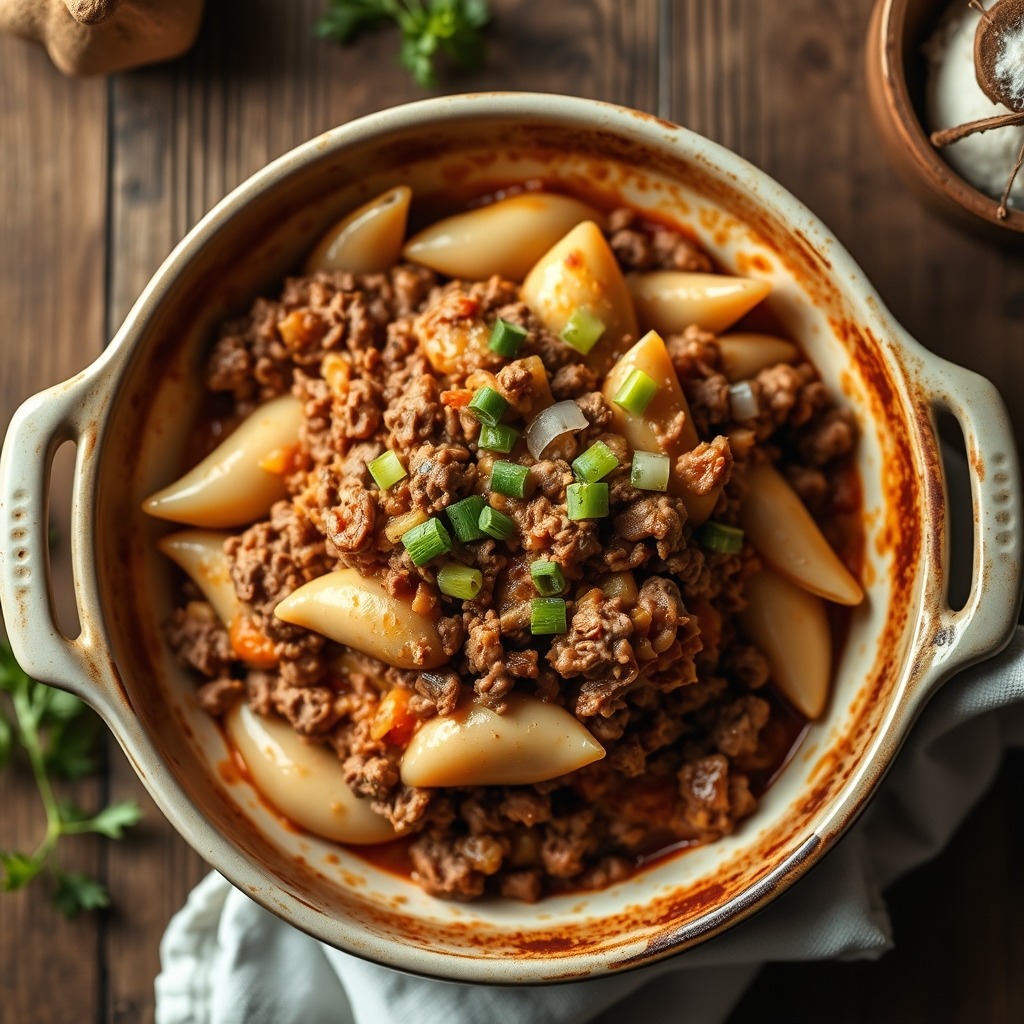 Beef And Shell Bake