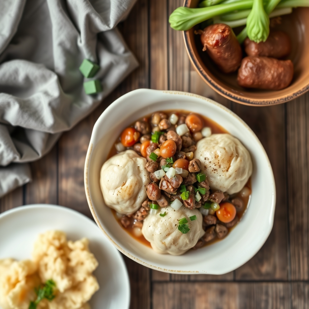 Beef, Beans And Dumplings