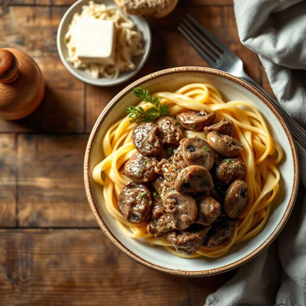 Beef Stroganoff For 2