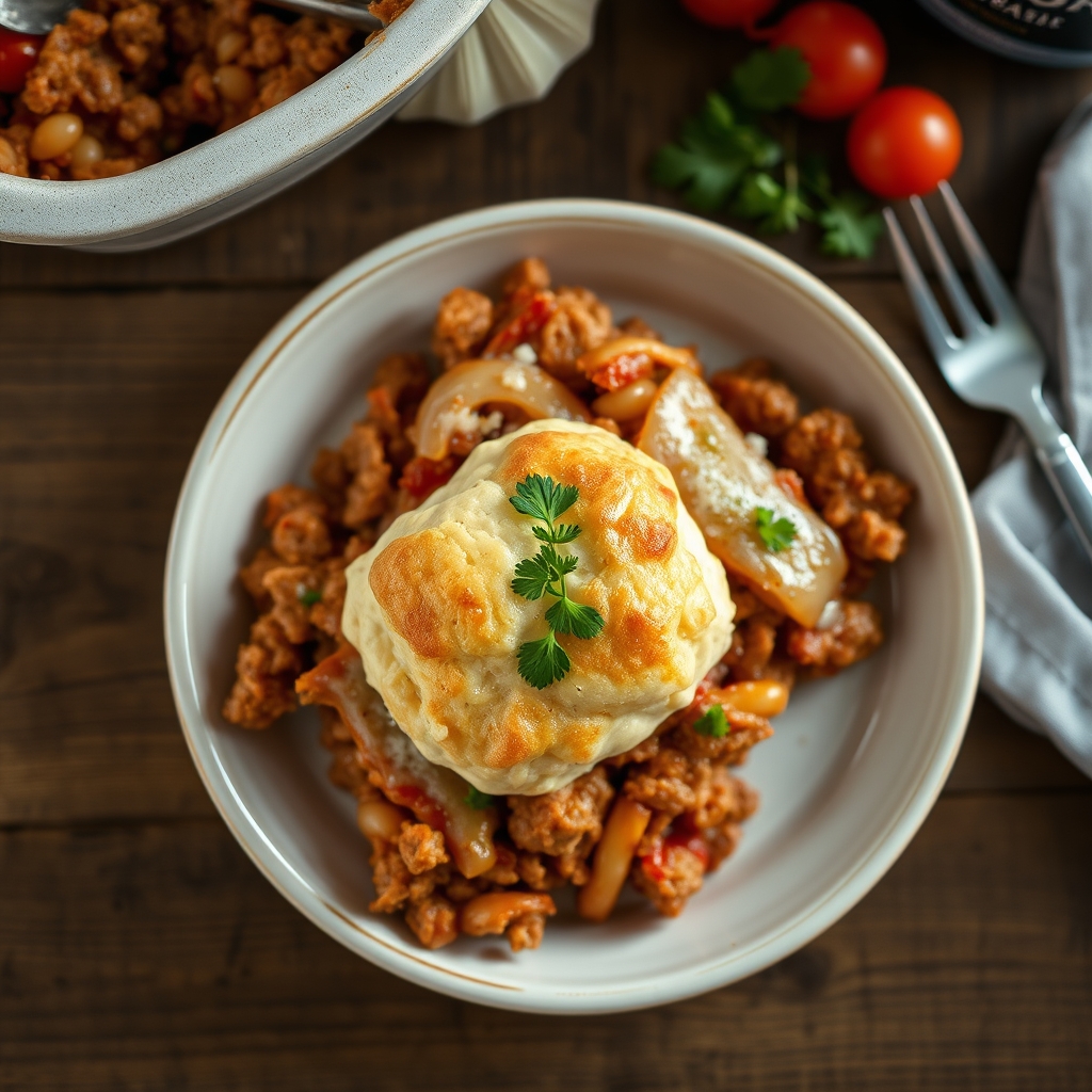 Biscuit Topped Italian Casserole