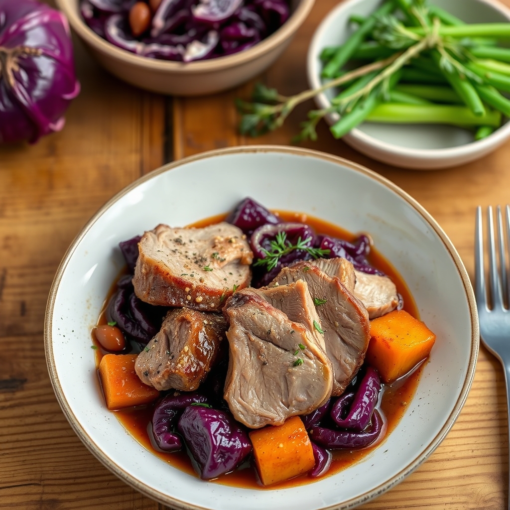 Braised Duck With Red Cabbage(German)
