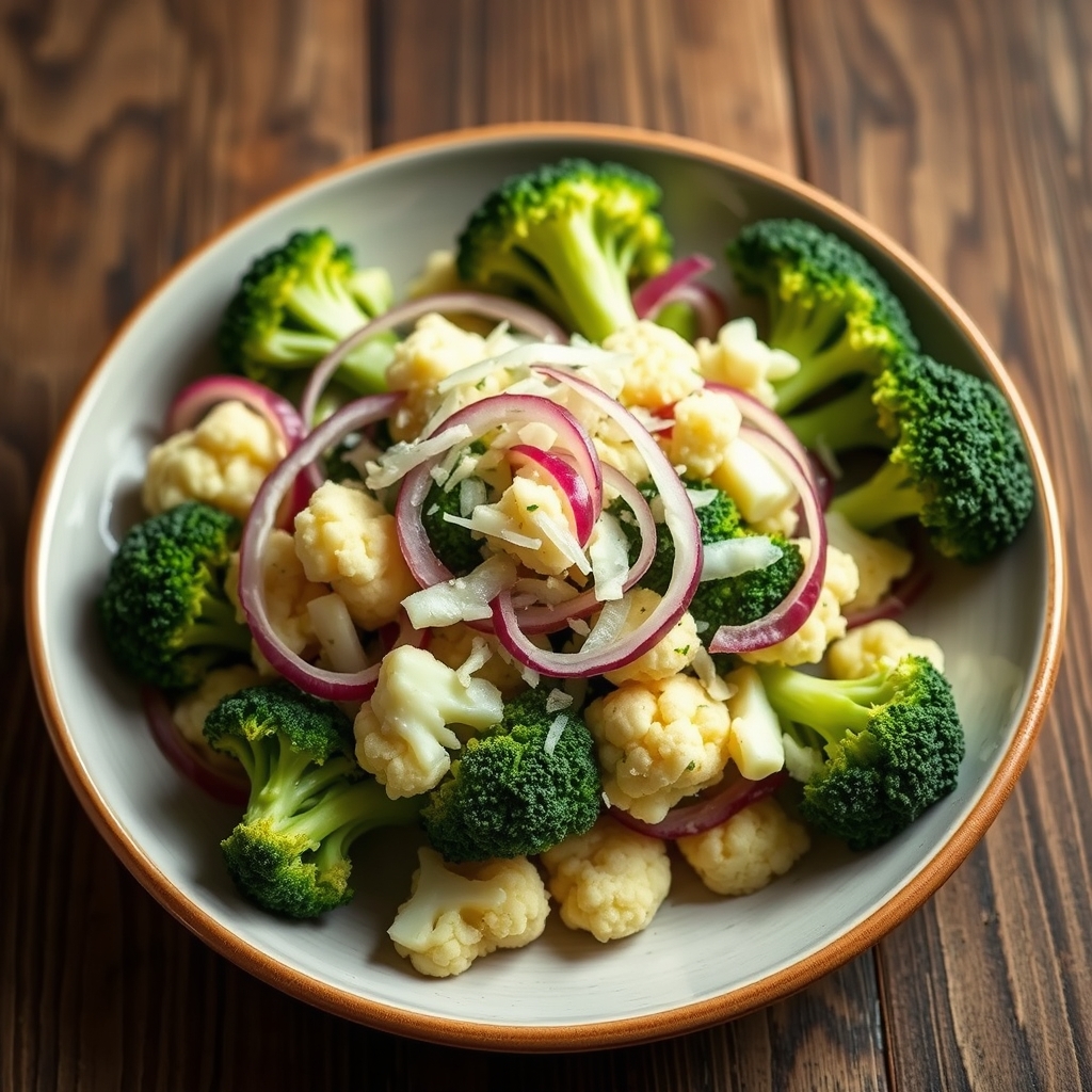 Broccoli Cauliflower Salad