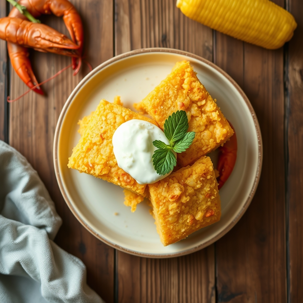 Cajun Crawfish Cornbread