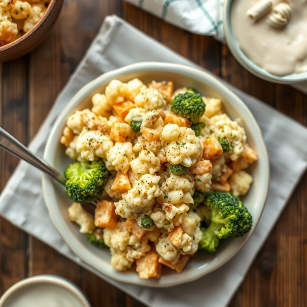 Cauliflower-Broccoli Casserole