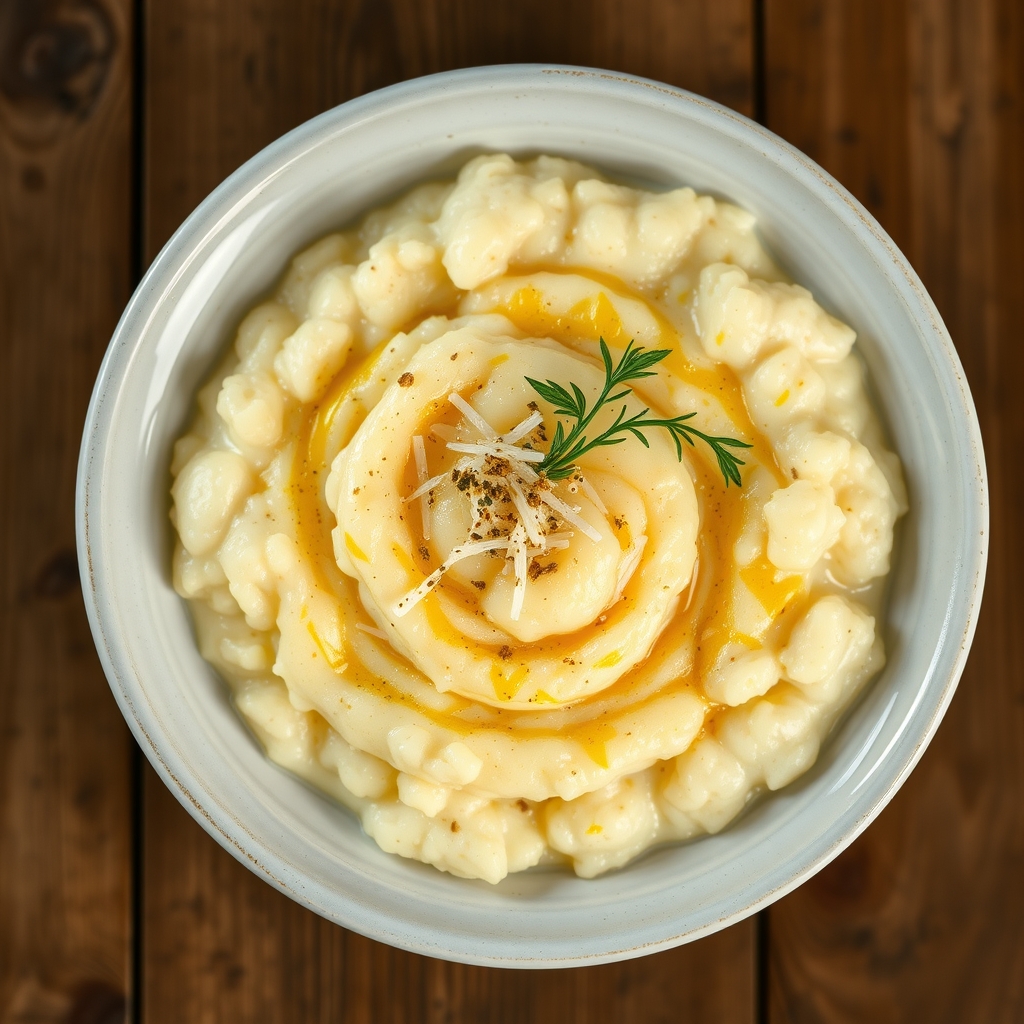 Cheddar Cheese And Garlic Grits