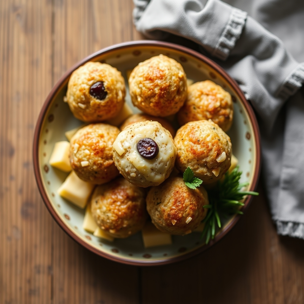 Cheddar Cheese And Olive Balls