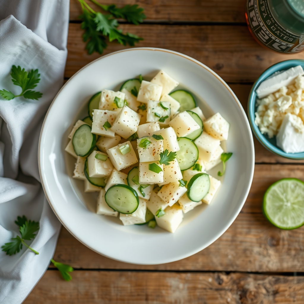 Cheese-Cucumber Salad