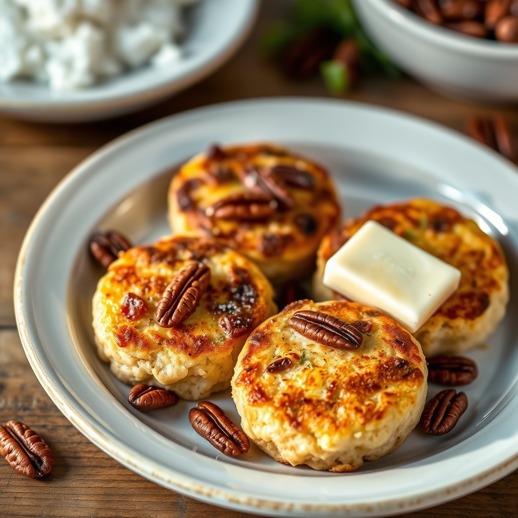 Cheese Patties With Pecans