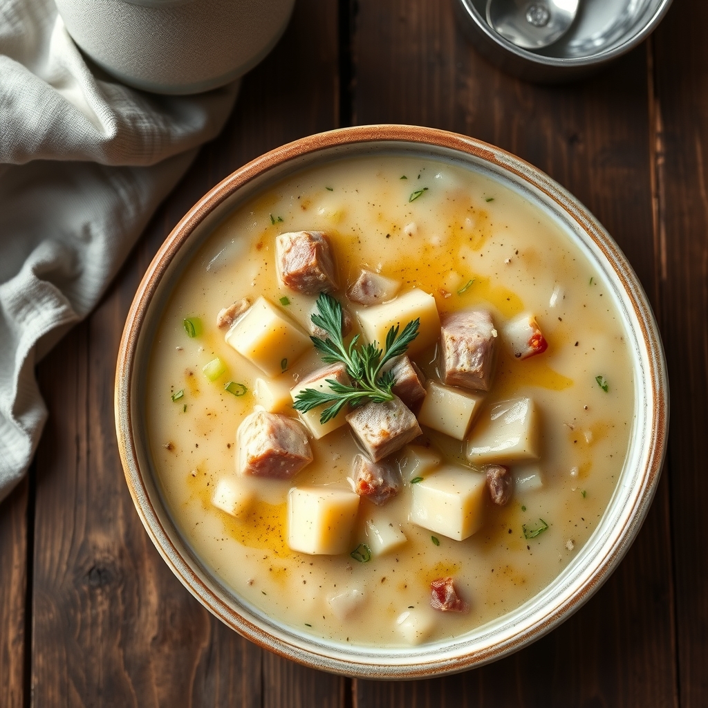 Cheesy Ham And Potato Chowder