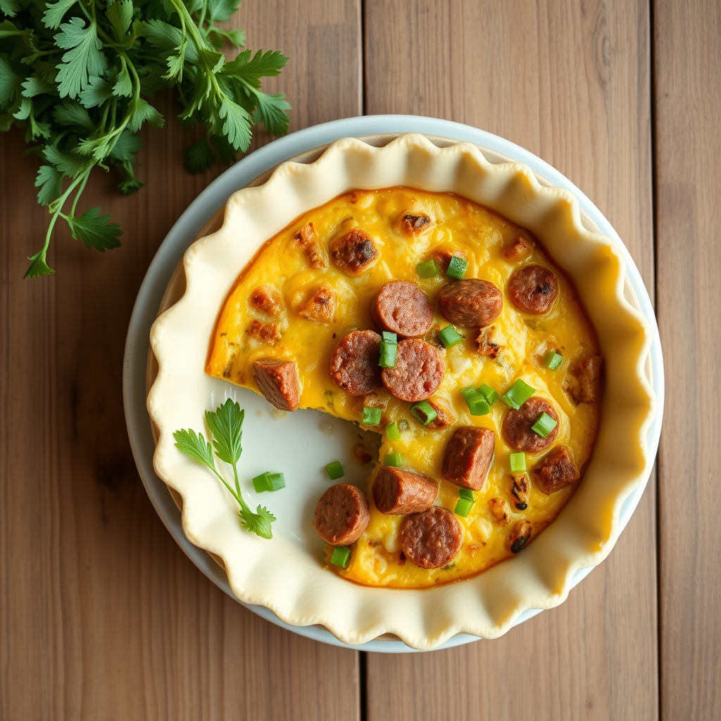 Cheesy Sausage Quiche