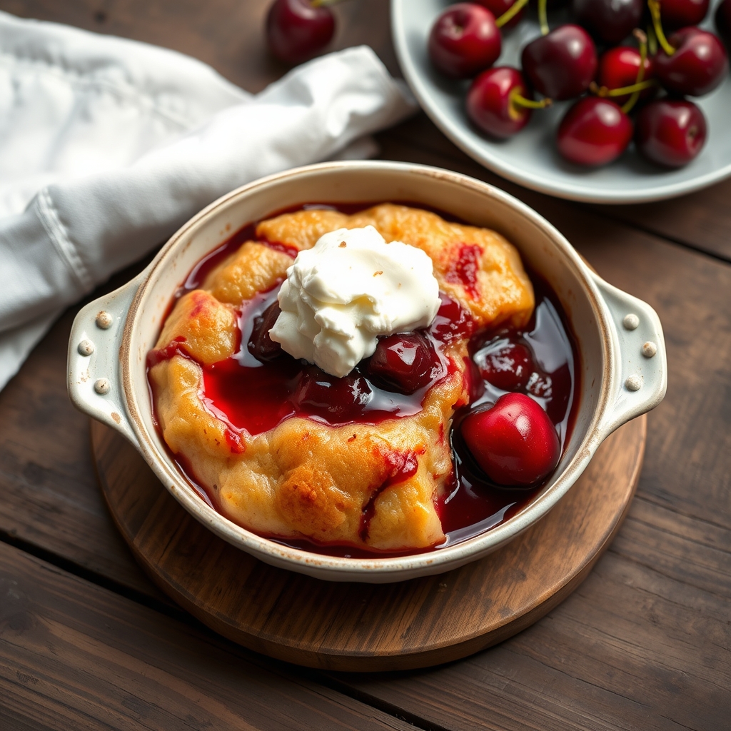 Cherry Topsy-Turvy Pudding
