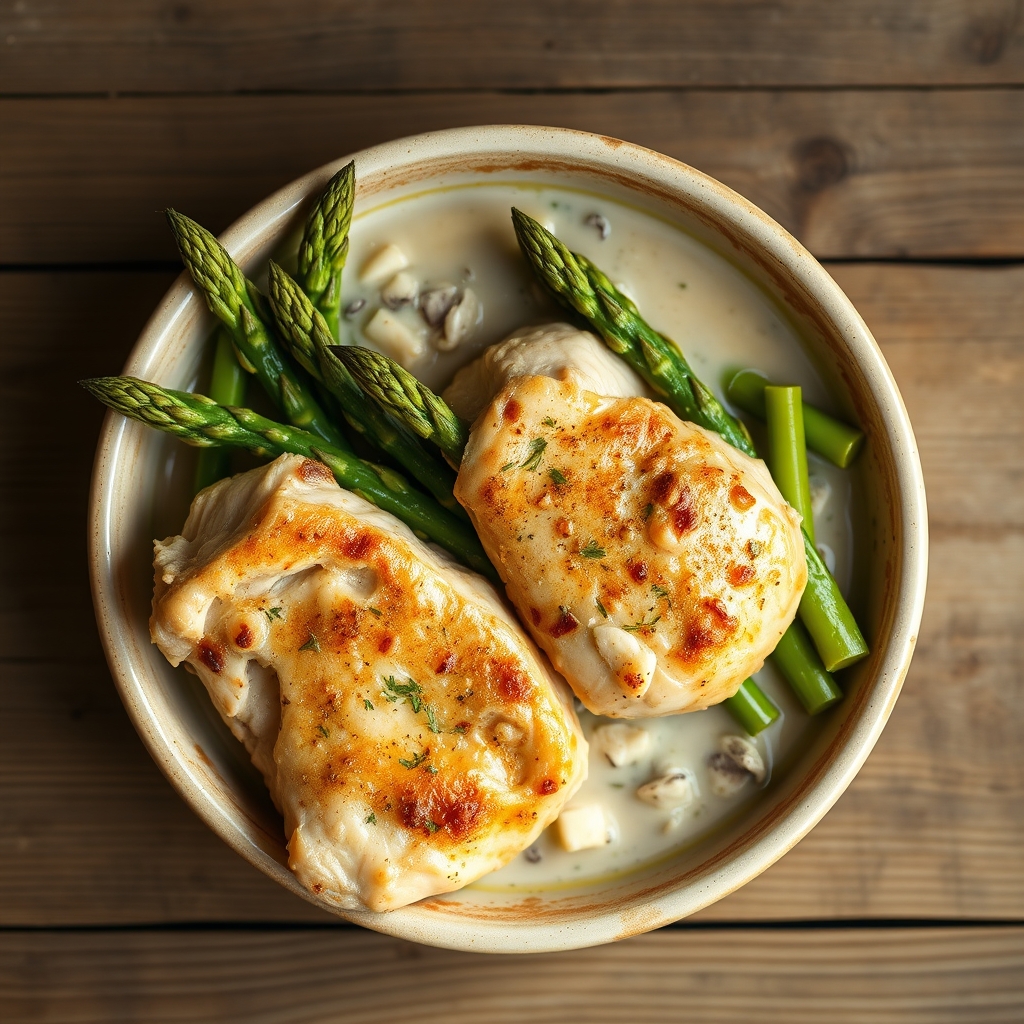 Chicken And Asparagus Casserole Dish(A Good Company Dish)