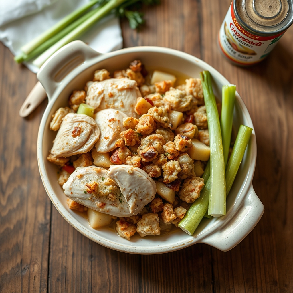 Chicken And Stuffing Bake