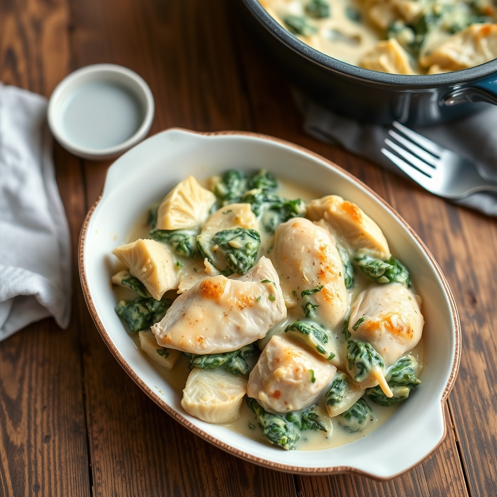 Chicken, Artichoke And Spinach Casserole