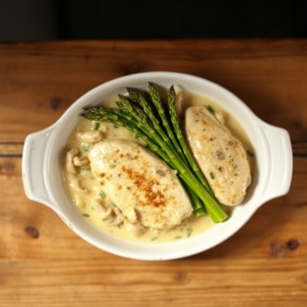 Chicken Asparagus Casserole(A Good Company Dish; Beautiful Color)