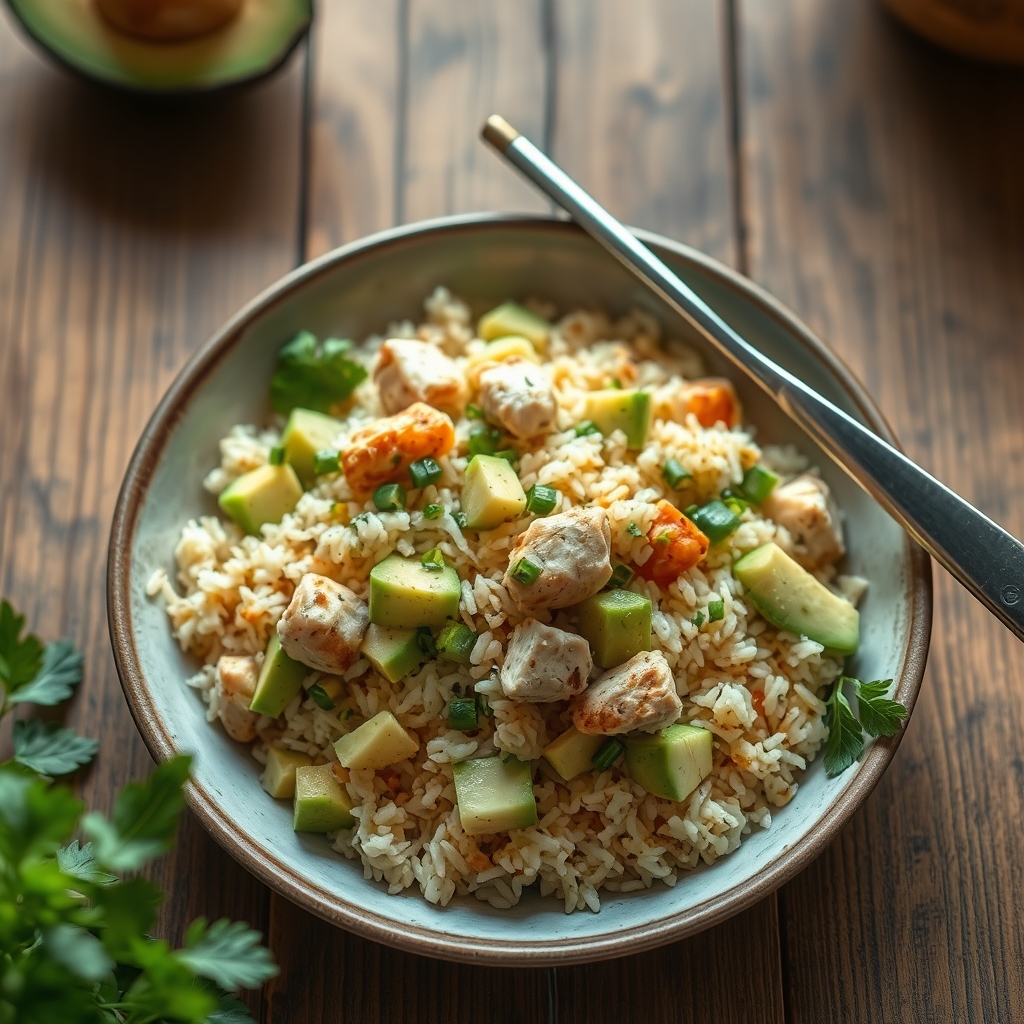 Chicken Avocado Rice Salad