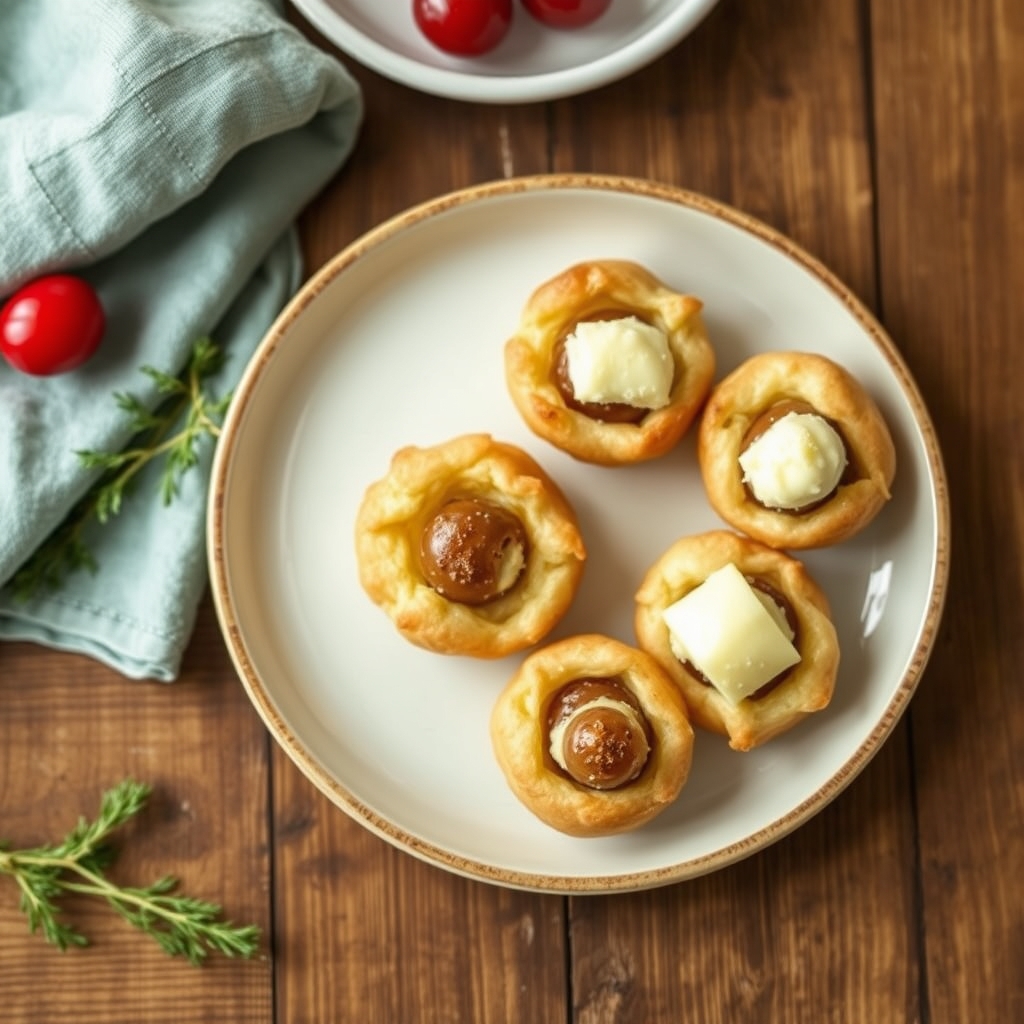 "Cholives" Puff Appetizers