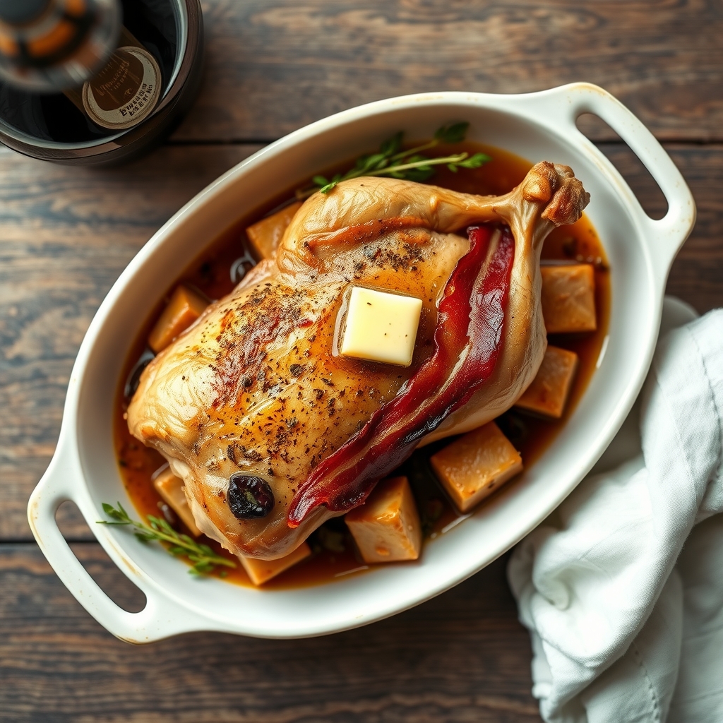Coq Au Vin(Chicken With Wine)