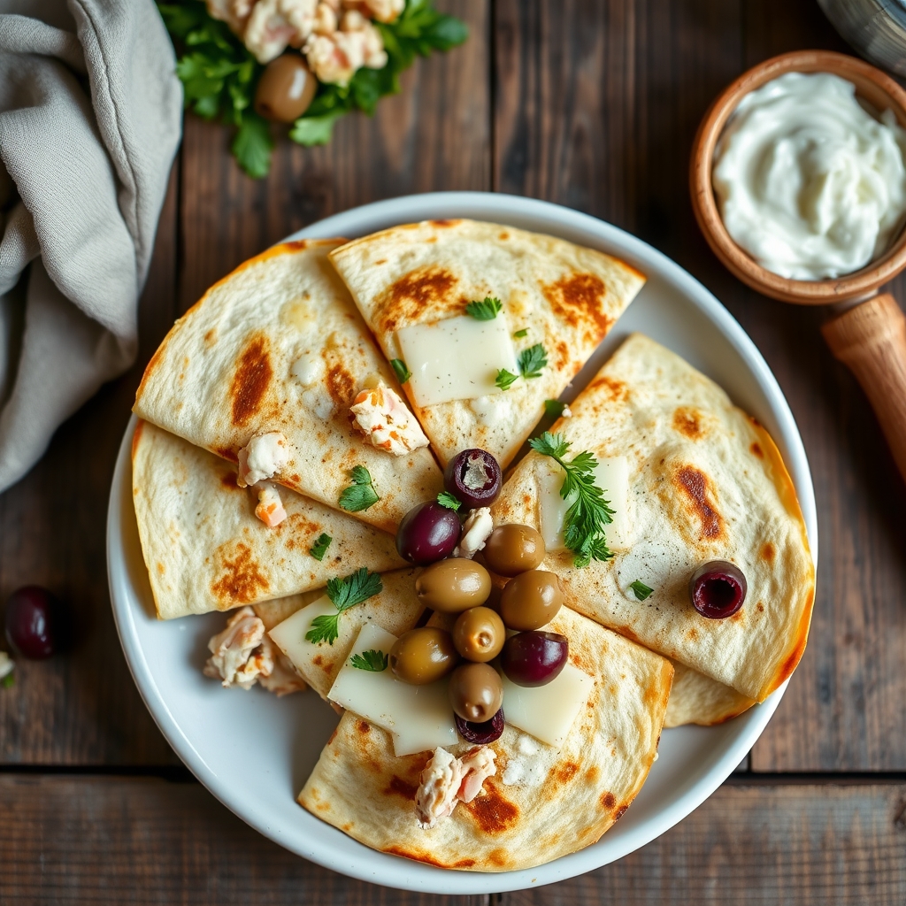 Crab And Olive Quesadillas(Makes 32)