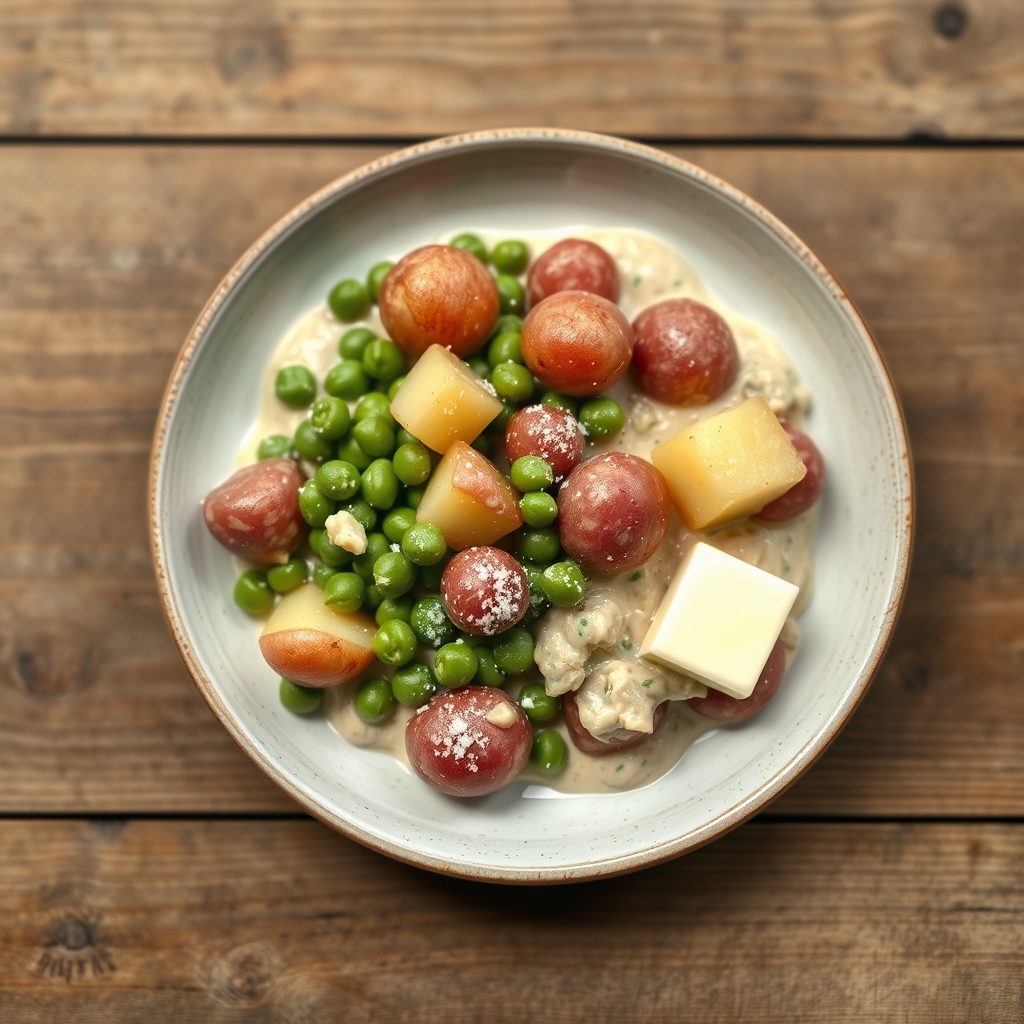 Creamed Peas And Potatoes