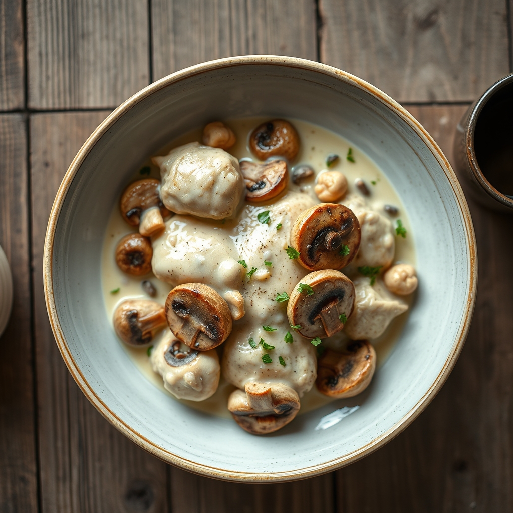 Creamy Chicken And Mushrooms