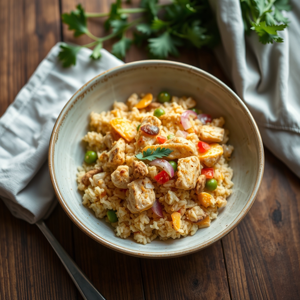 Curried Chicken Rice Salad