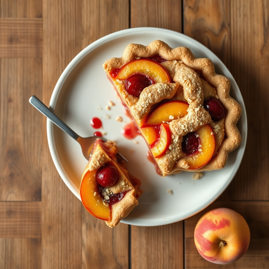 Deep Dish Cherry-Peach Pie