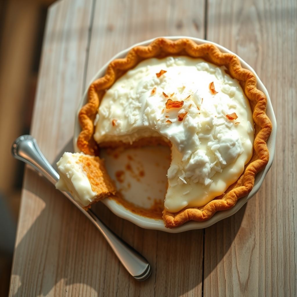 Doris' Coconut Pie(Makes Own Crust)