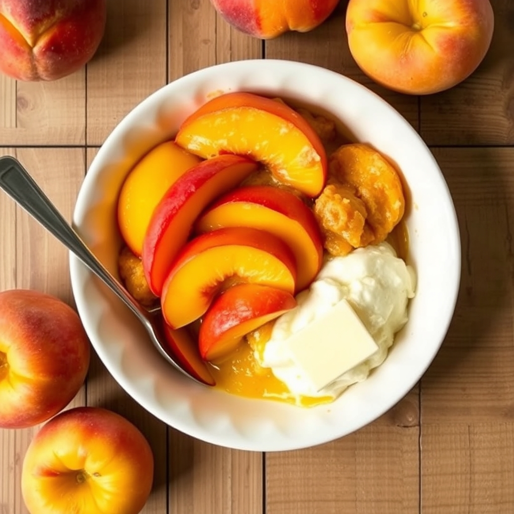 Easiest Ever Peach Cobbler