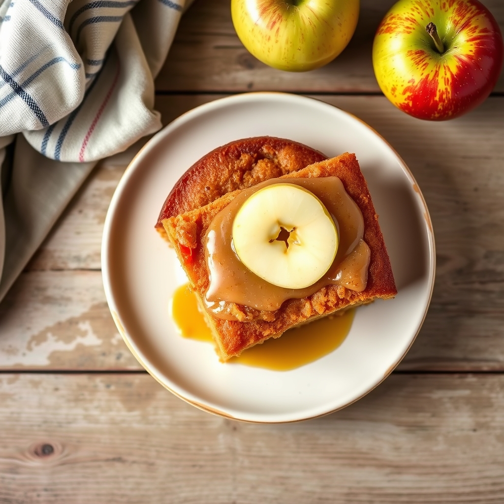 Eggless Milkless Applesauce Cake