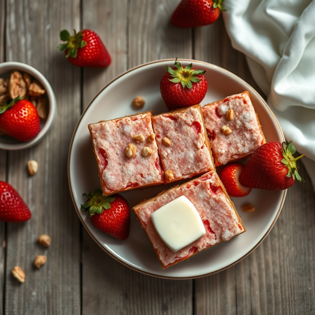 Frosty Strawberry Squares(Mrs. Martin)