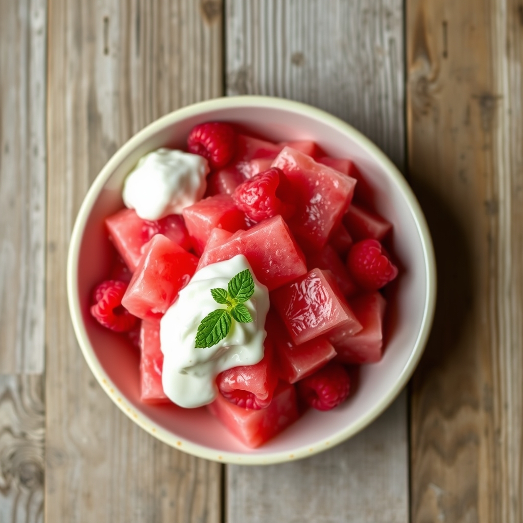 Frozen Raspberry Salad