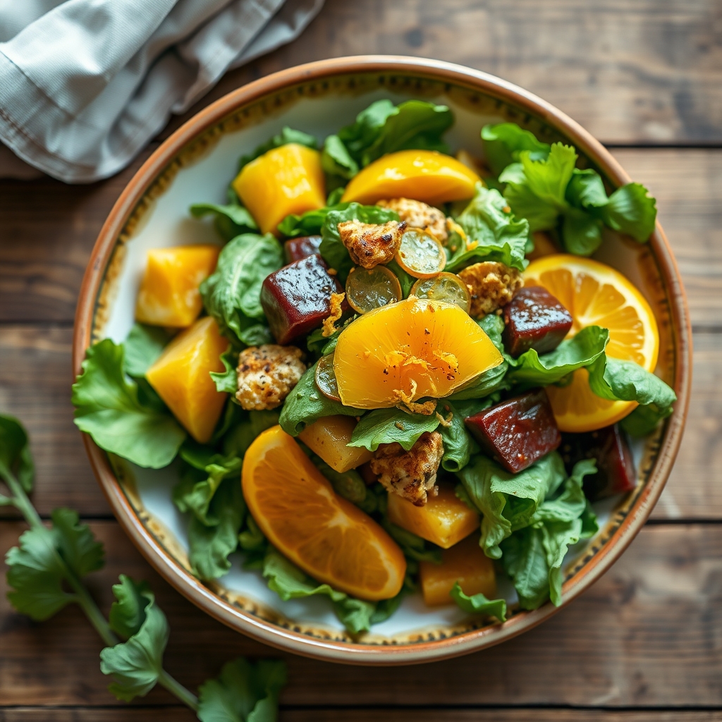 Green Salad With Orange Dressing