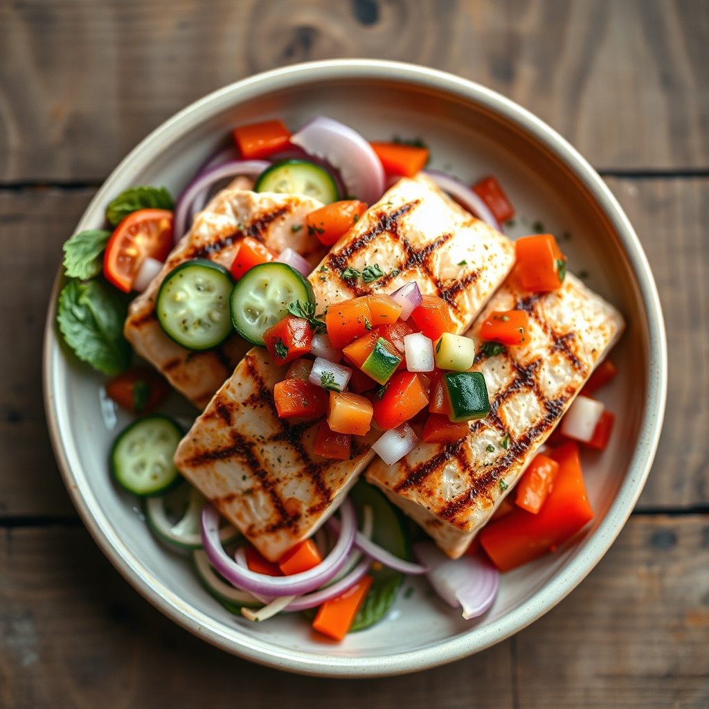 Grilled Salmon With Salsa
