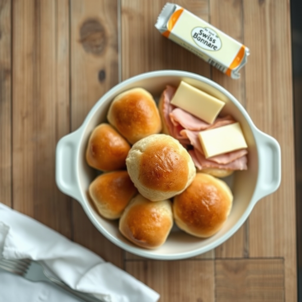 Ham And Swiss Rolls