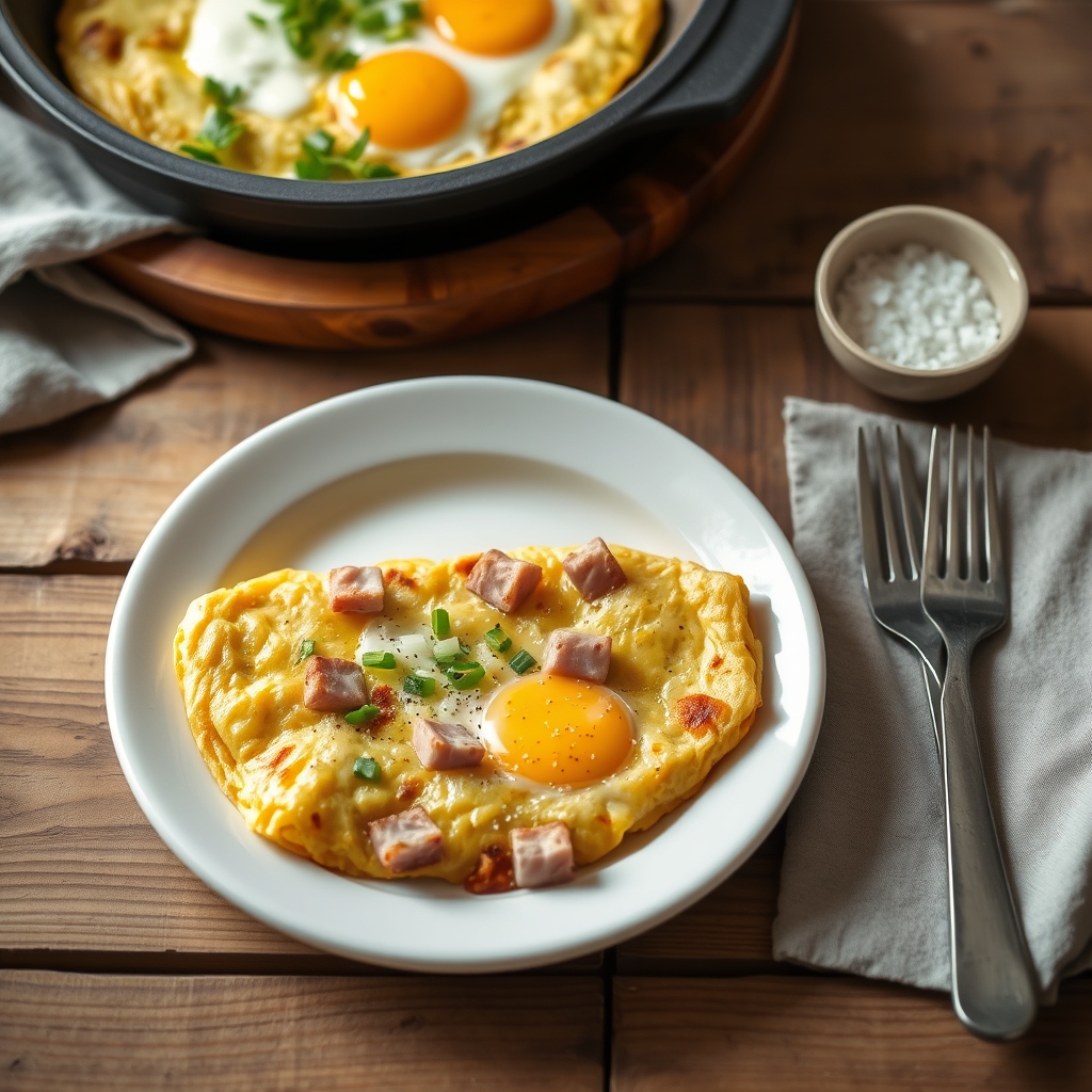 Ham Cheese Oven Omelet