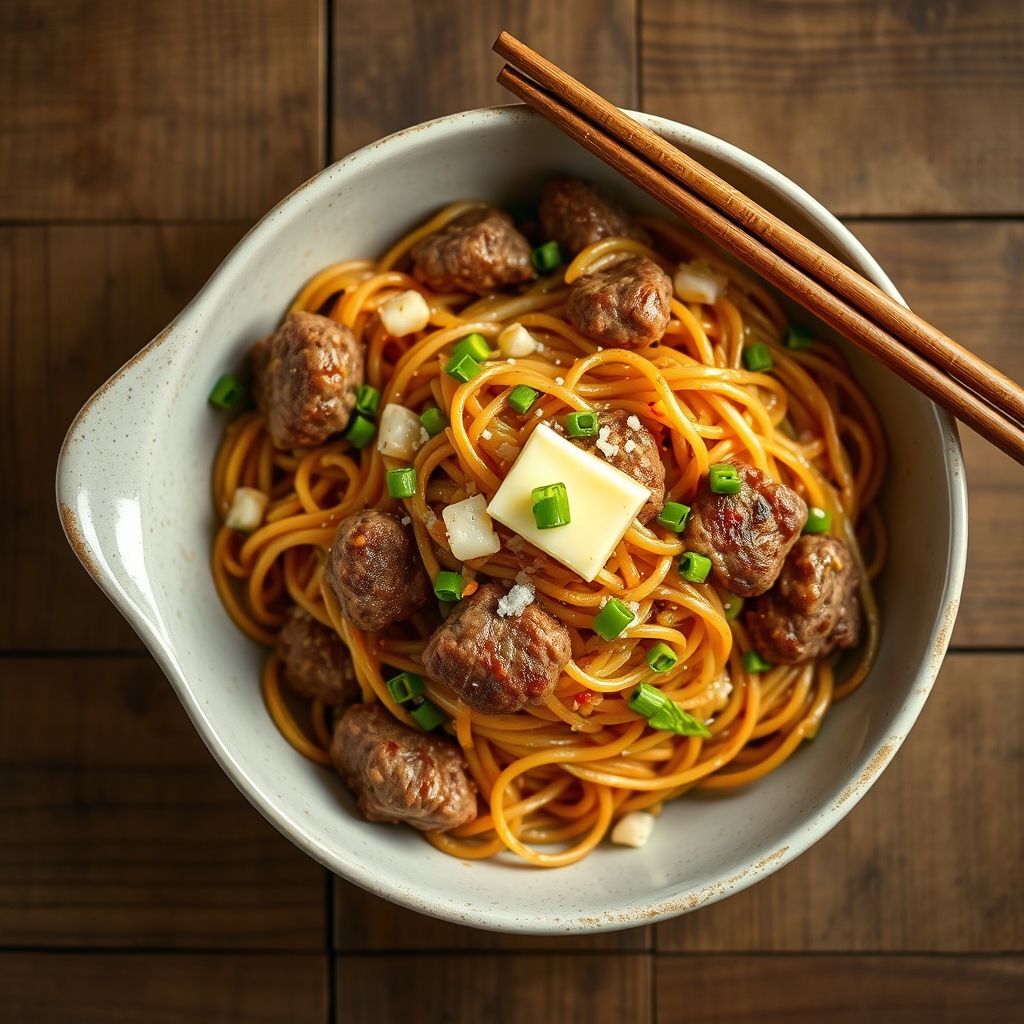 Hamburger Chow Mein