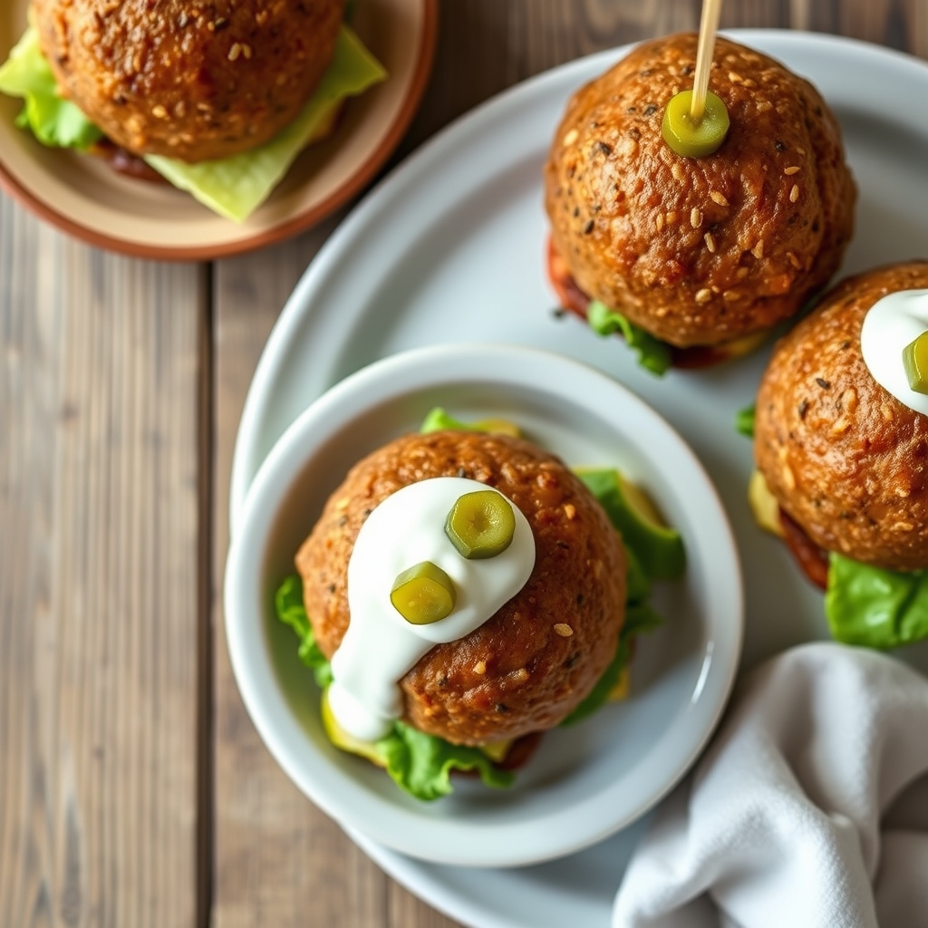 Hamburger Party Balls