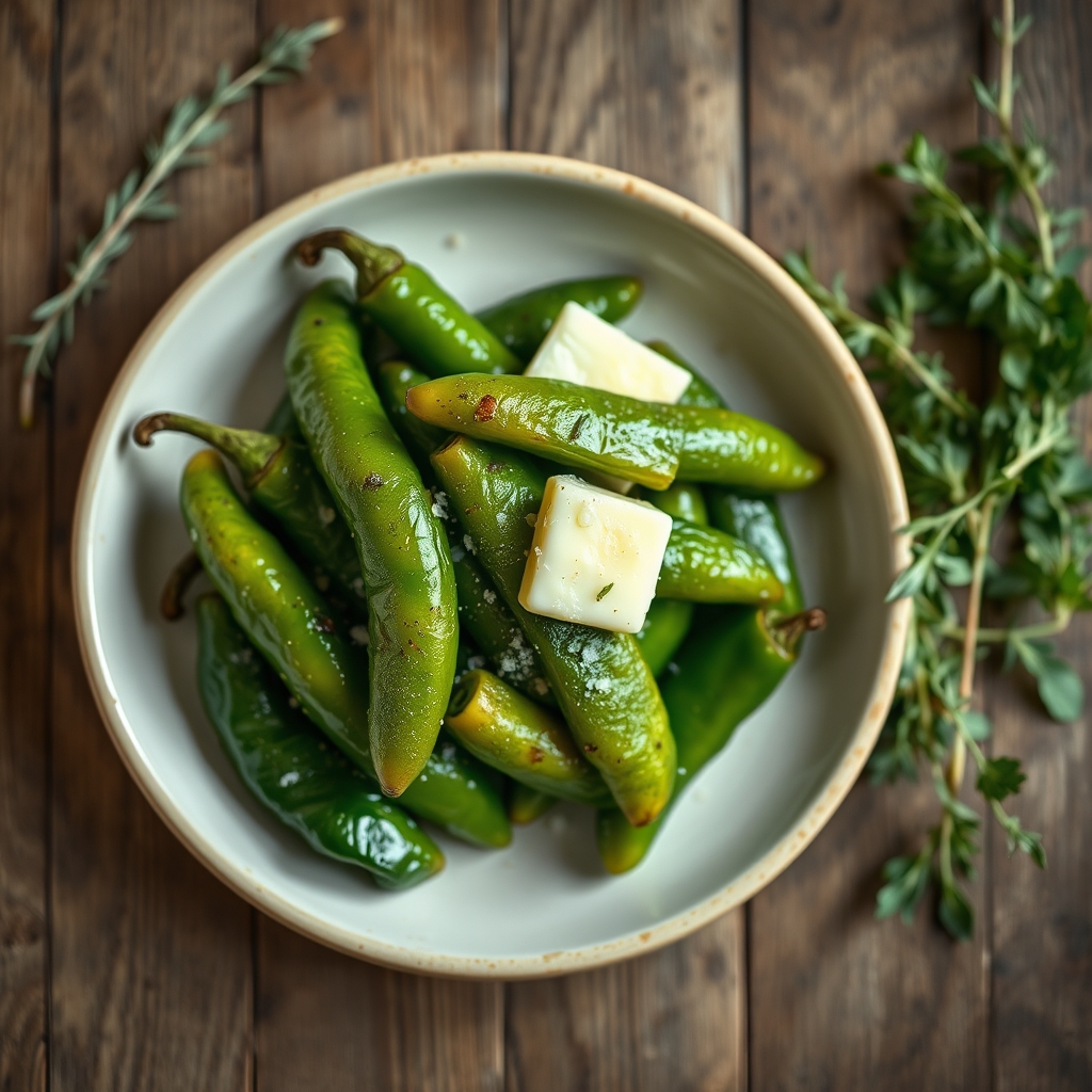 Herb Sauteed Green Peppers
