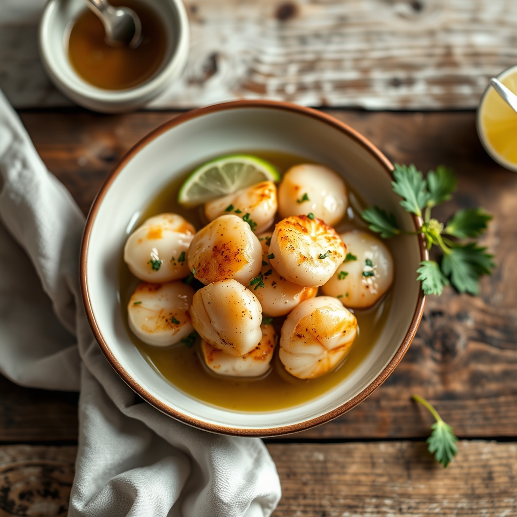 Honey-Lime Sea Scallops(For The Microwave)