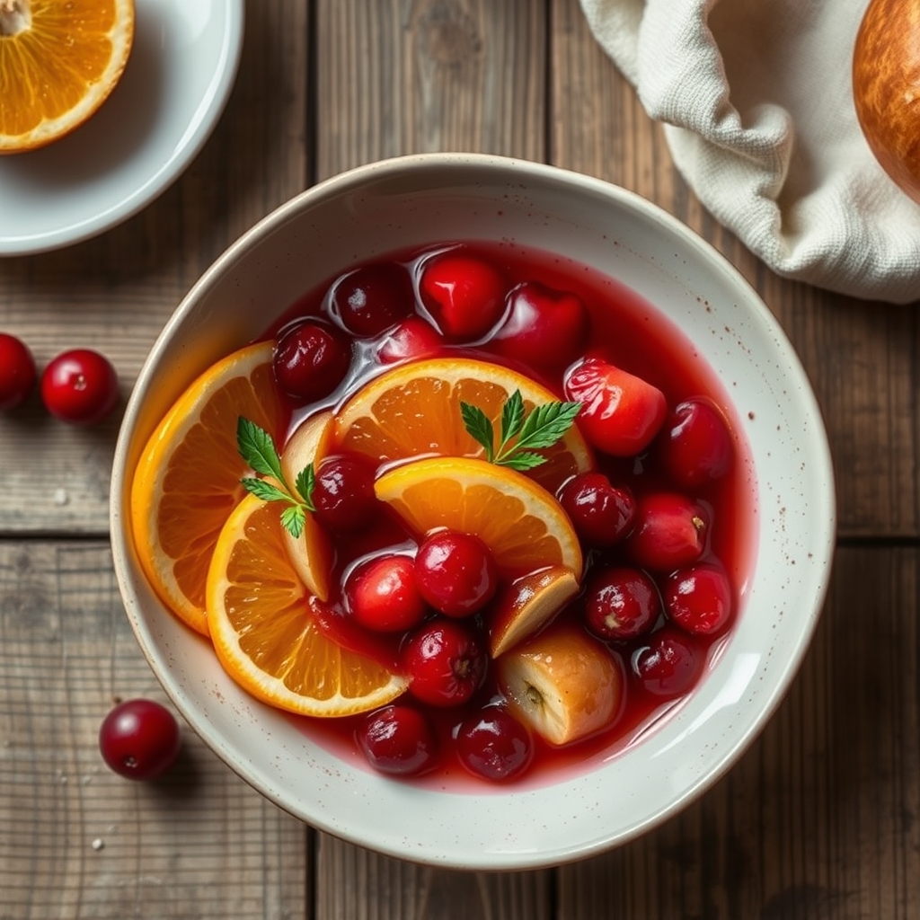 Hot Cranberry Apple Orange Compote